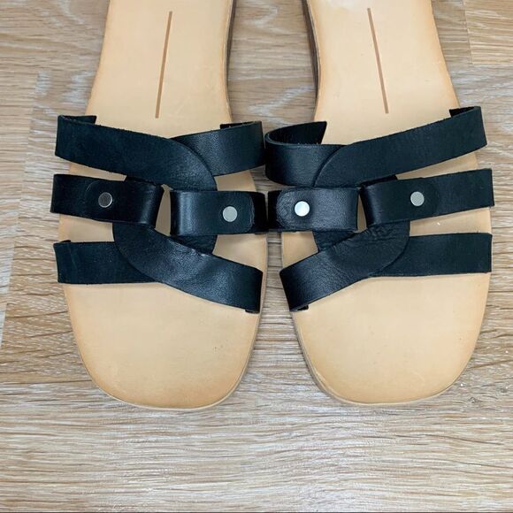 Dolce Vita Size 8 Cait Slide Leather Sandals - Picture 8 of 13
